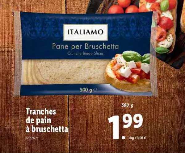 Tranches De Pain à Bruschetta Italiamo