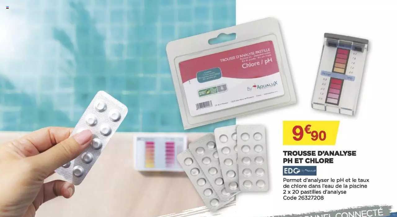 trousse d'analyse ph et chlore edg