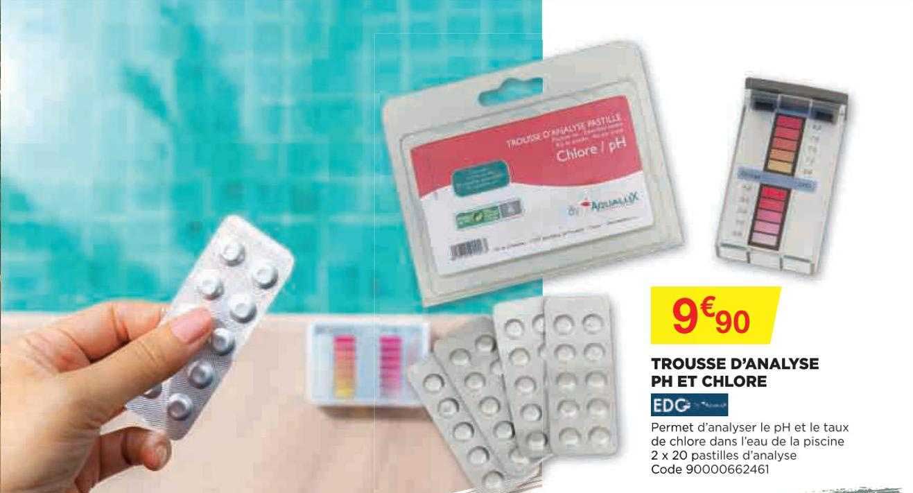 trousse d'analyse ph et chlore edg