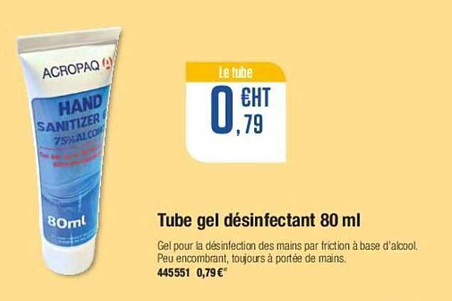 Tube Gel Désinfectant 80 Ml