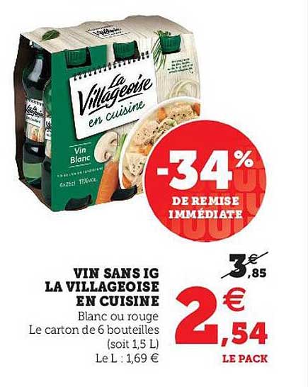 vin sans ig la villageoise en cuisine