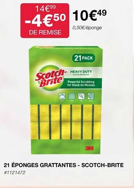 21 éponges Grattantes - Scotch-brite