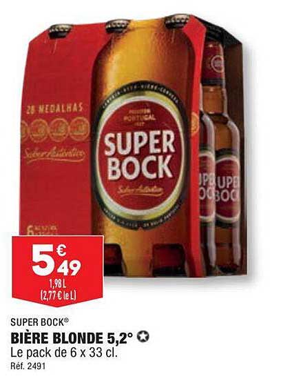 bière blonde 5,2° super bock