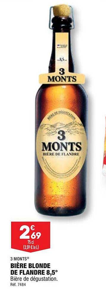 bière blonde de flandre 8,5° 3 monts