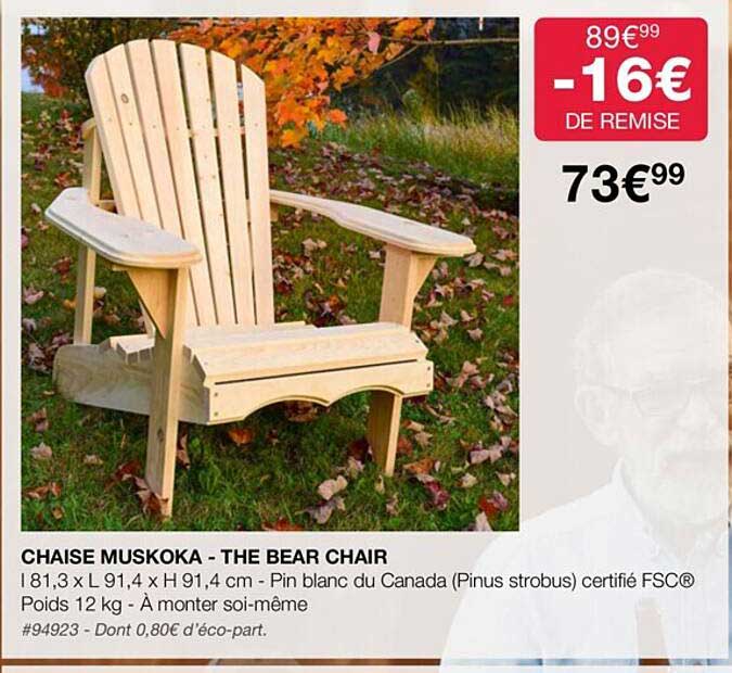 chaise muskoka - the bear chair