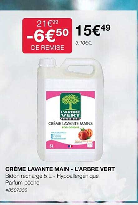 crème lavante main - l'arbre vert