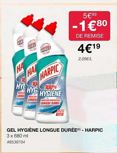 gel hygiène longue durée - harpic