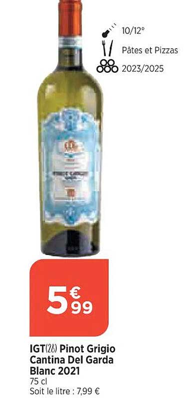 igt pinot grigio cantina del garda blanc 2021