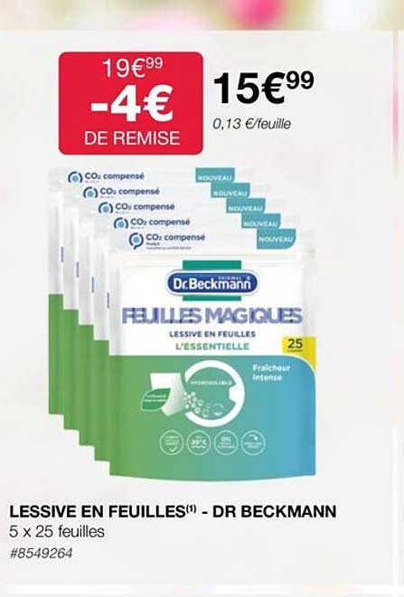 lessive en feuilles - dr beckmann