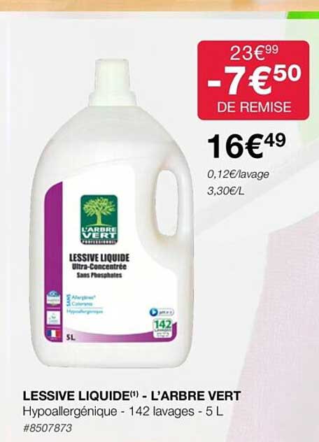 lessive liquide - l'arbre vert