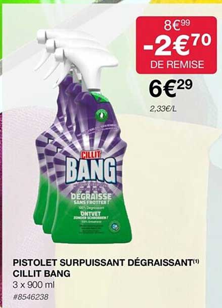 pistolet surpuissant dégraissant cillit bang
