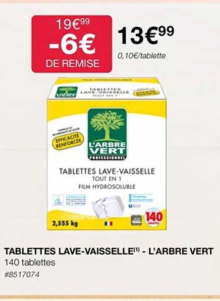 tablettes lave-vaisselle - l'arbre vert