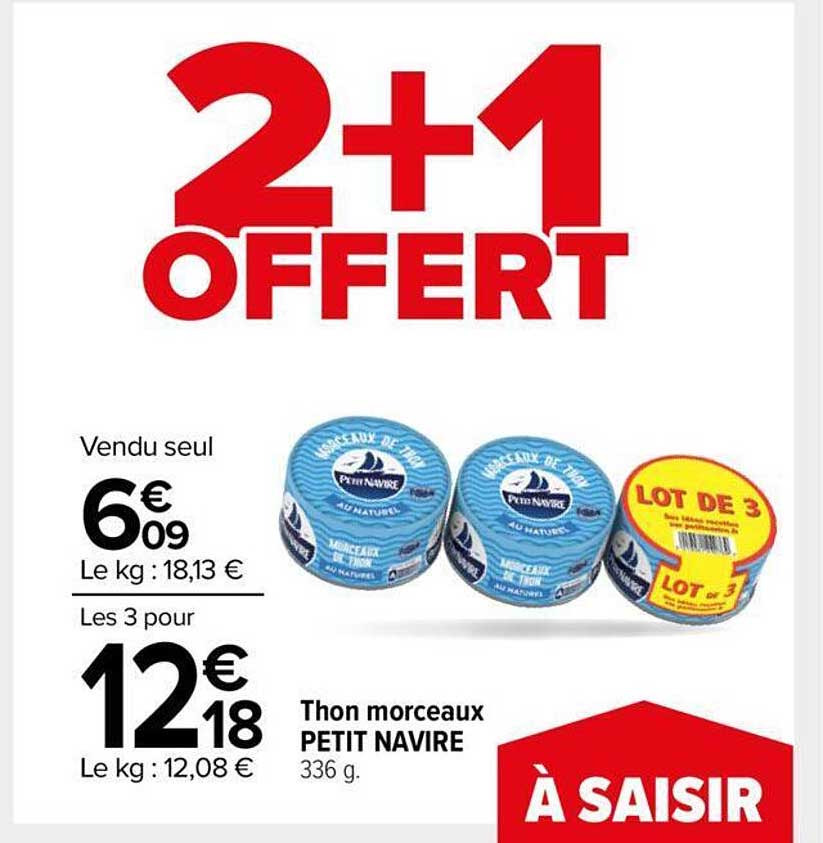 Thon Morceaux Petit Navire