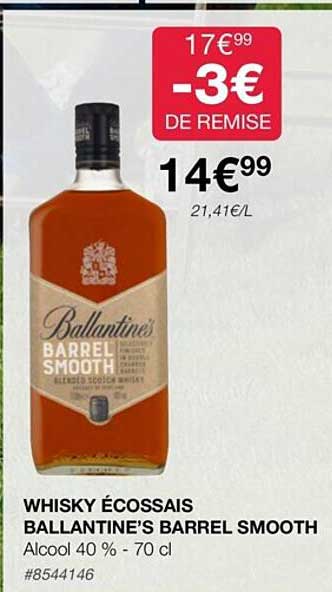 whisky écossais ballantine's barrel smooth