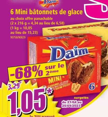 6 Mini Bâtonnets De Glace Daim