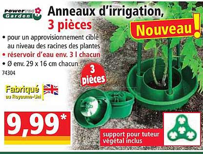 Anneaux D'irrigation, 3 Picèes Powertec Garden