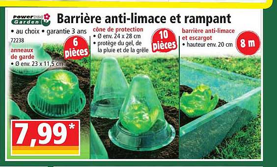 barrière anti-limace et rampant powertec garden