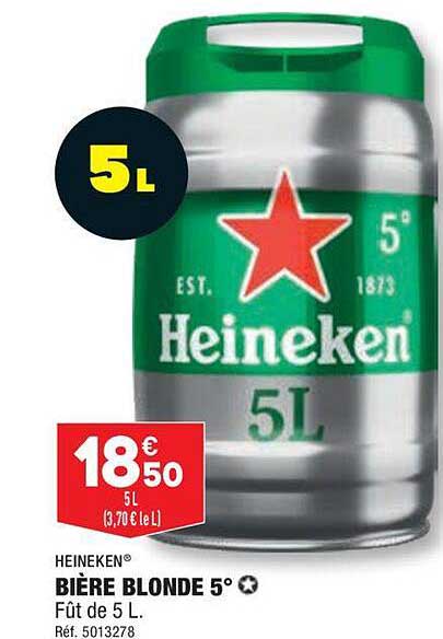 Bière Blonde 5° Heineken