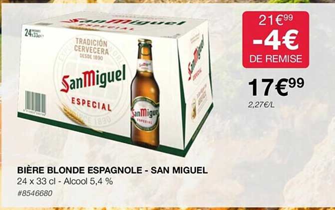 bière blonde espagnole - san miguel