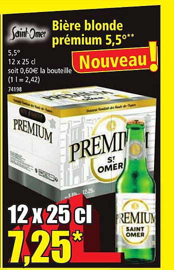 bière blonde prémium 5,5° saint-omer