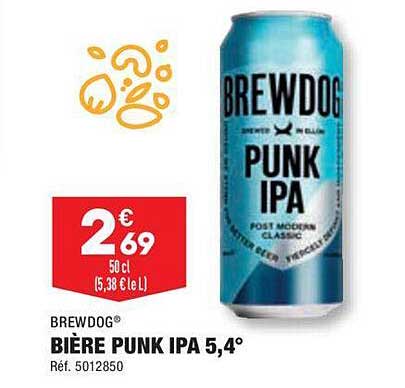 bière punk ipa 5,4° brewdog