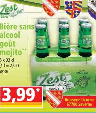 bière sans alcool goût mojito zest zéro 0,0%