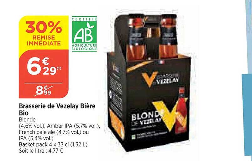 brasserie de vezelay bière bio