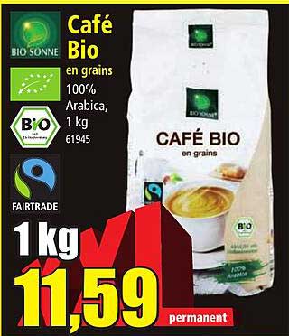 café bio en grains bio sonne