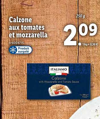 Calzone Aux Tomates Et Mozzarella Italiamo