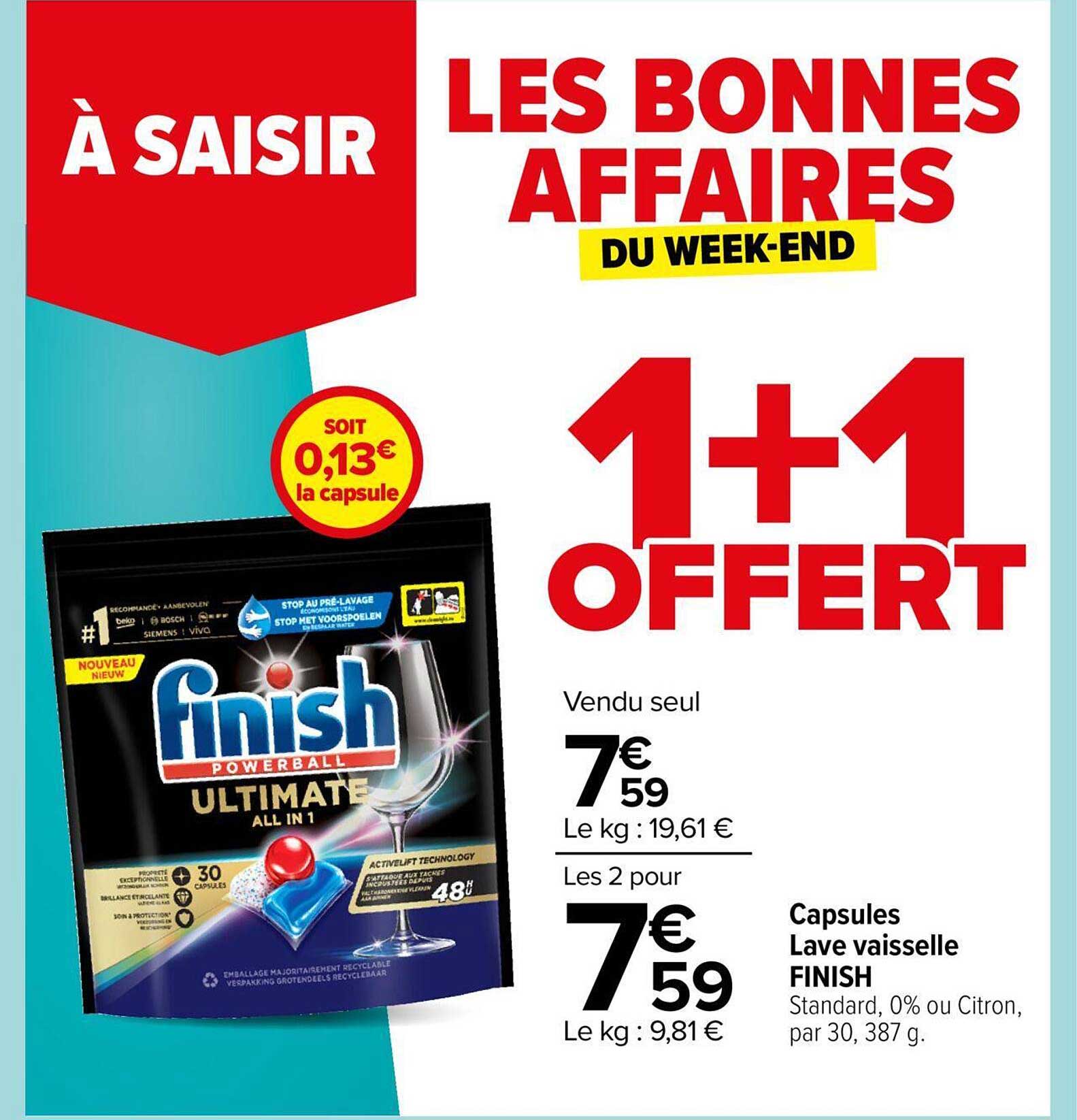 capsules lave vaisselle finish