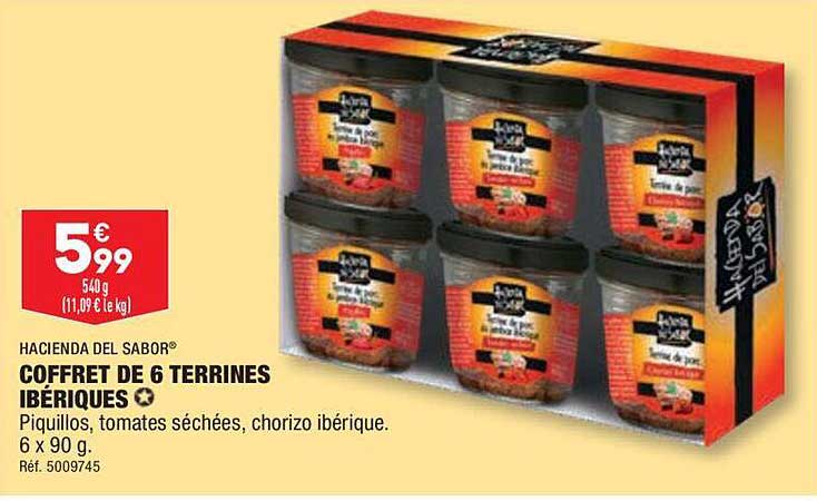 coffret de 6 terrines ibériques hacienda del sabor