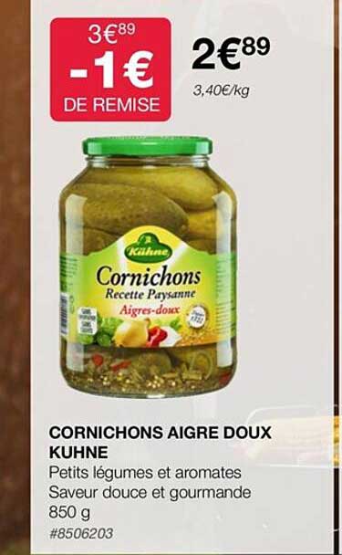 cornichons aigre doux kühne