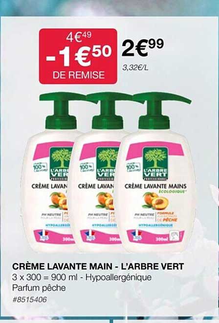 crème lavante main - l'arbre vert
