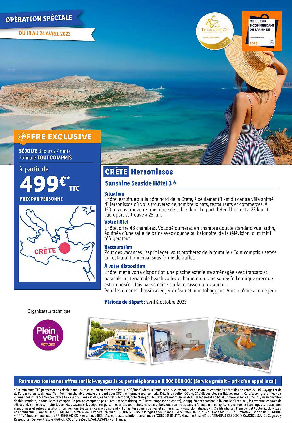 crête hersonissos : sunshine seaside hôtel 3*