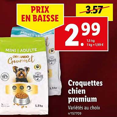 Croquettes Chien Premium