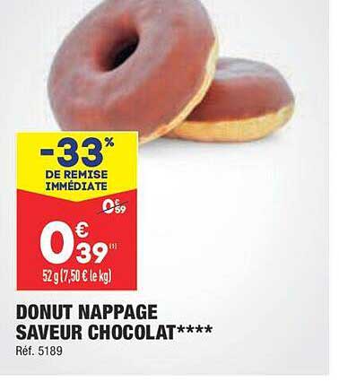 donut nappage saveur chocolat