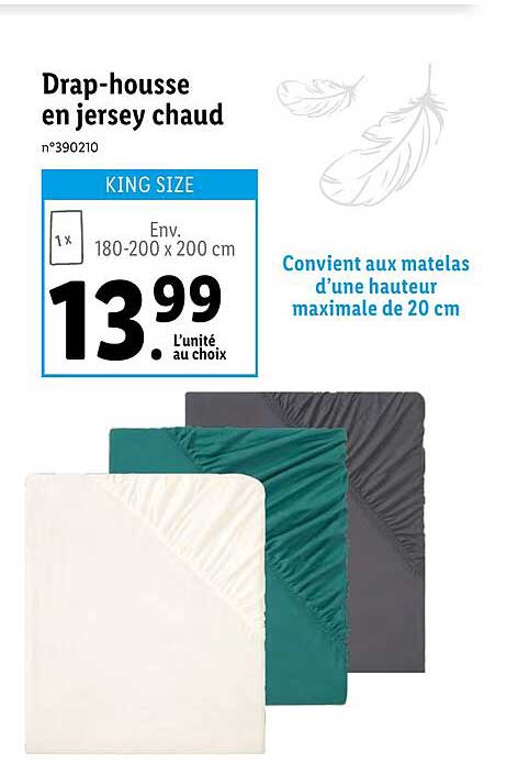 drap-housse en jersey chaud