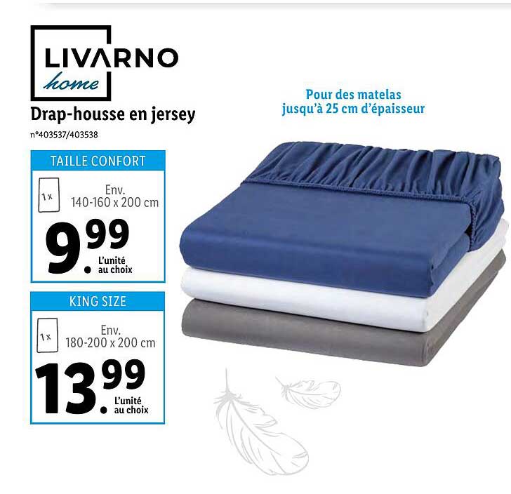 drap-housse en jersey livarno home