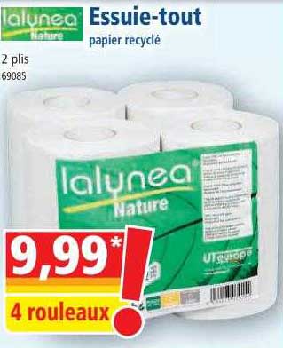 essuie-tout papier recyclé lalynea
