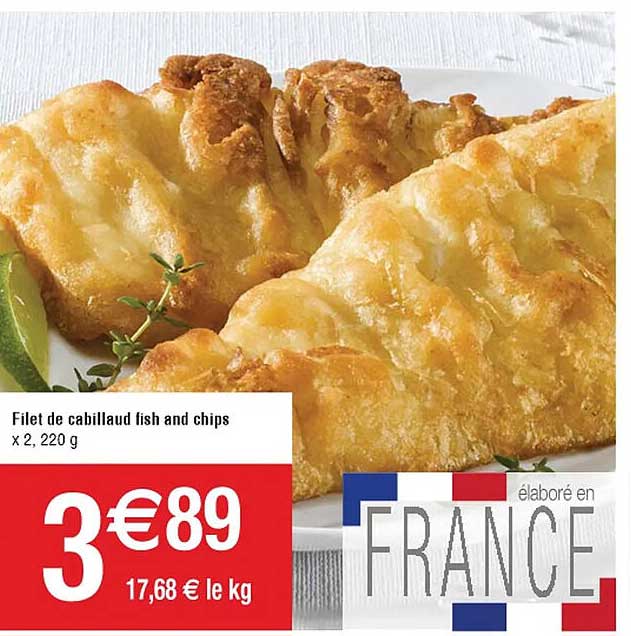 filet de cabillaud fish and chips