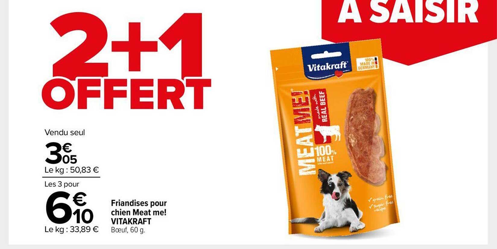 friandises pour chien meat me ! vitakraft