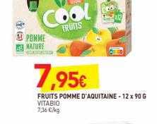 fruits pomme d'aquitaine vitabio - 12 x 90 g