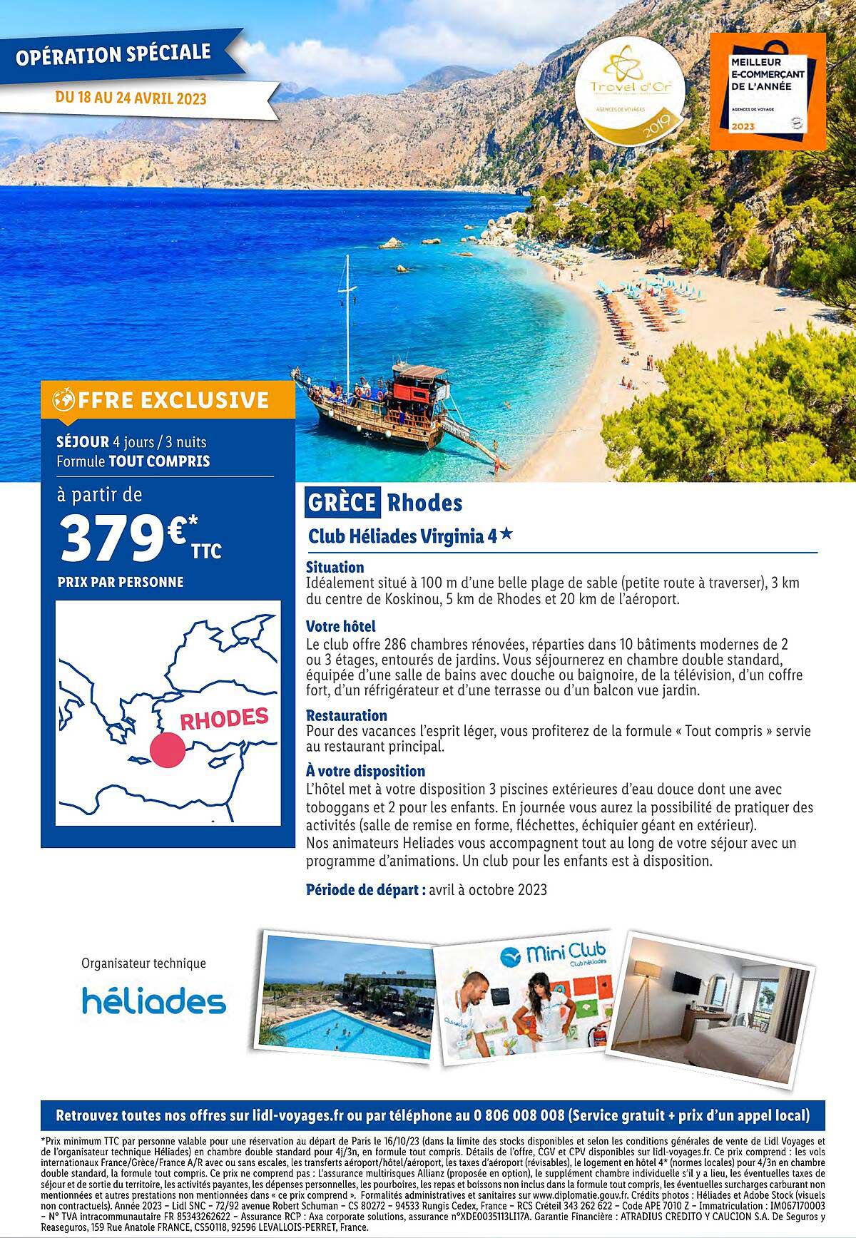grèce rhodes : club héliades virginia 4*