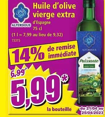 Huile D'olive Vierge Extra D'espagne Alferdous