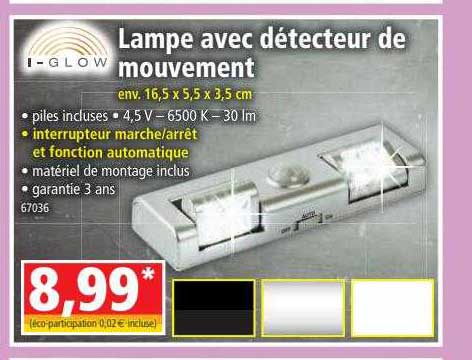lampe avec détecteur de mouvement i-glow