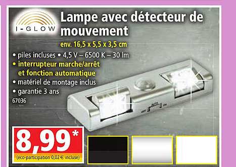 lampe avec détecteur de mouvement i-glow