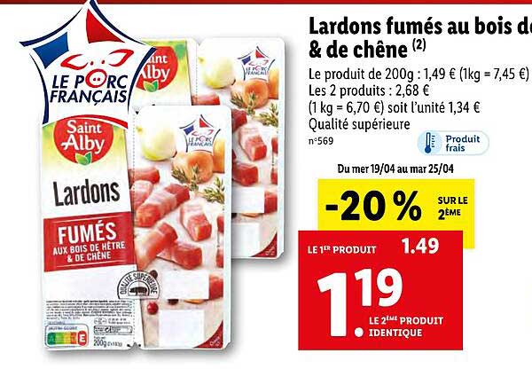 lardons fumés au bois de hêtre & de chêne saint alby