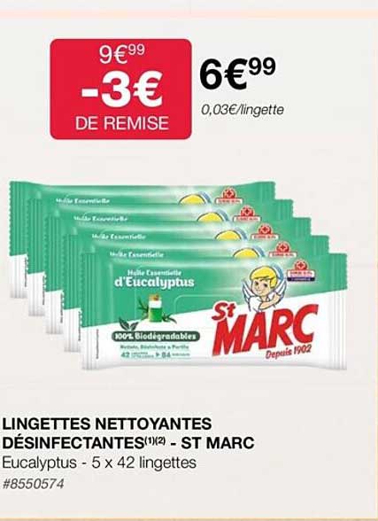 lingettes nettoyantes désinfectantes - st marc