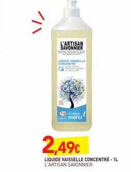 Liquide Vaisselle Concentré L'artisan Savonnier - 1l