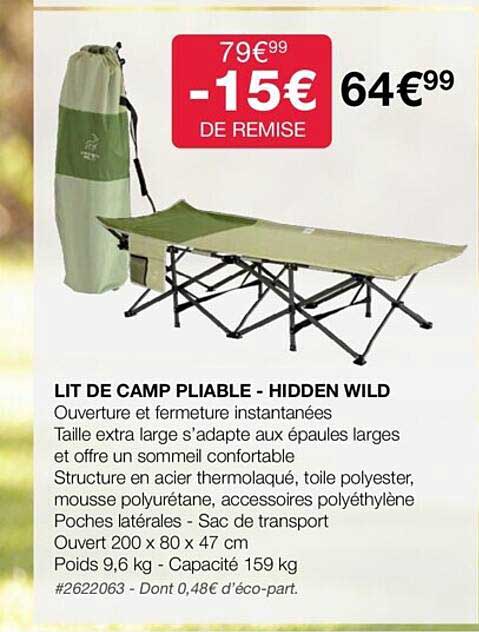 Lit De Camp Pliable - Hidden Wild